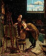 August Jernberg Interior from a Studio oil on canvas